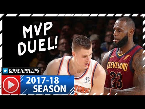 LeBron James vs Kristaps Porzingis MVP Duel Highlights (2017.11.13) Cavs vs Knicks - MUST SEE!