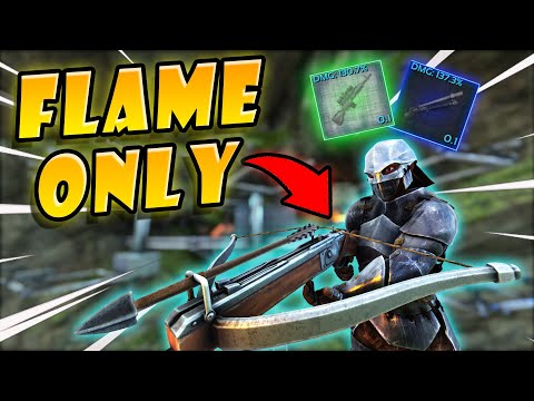 SOLO RAIDING With ONLY Flame Arrows - ARK