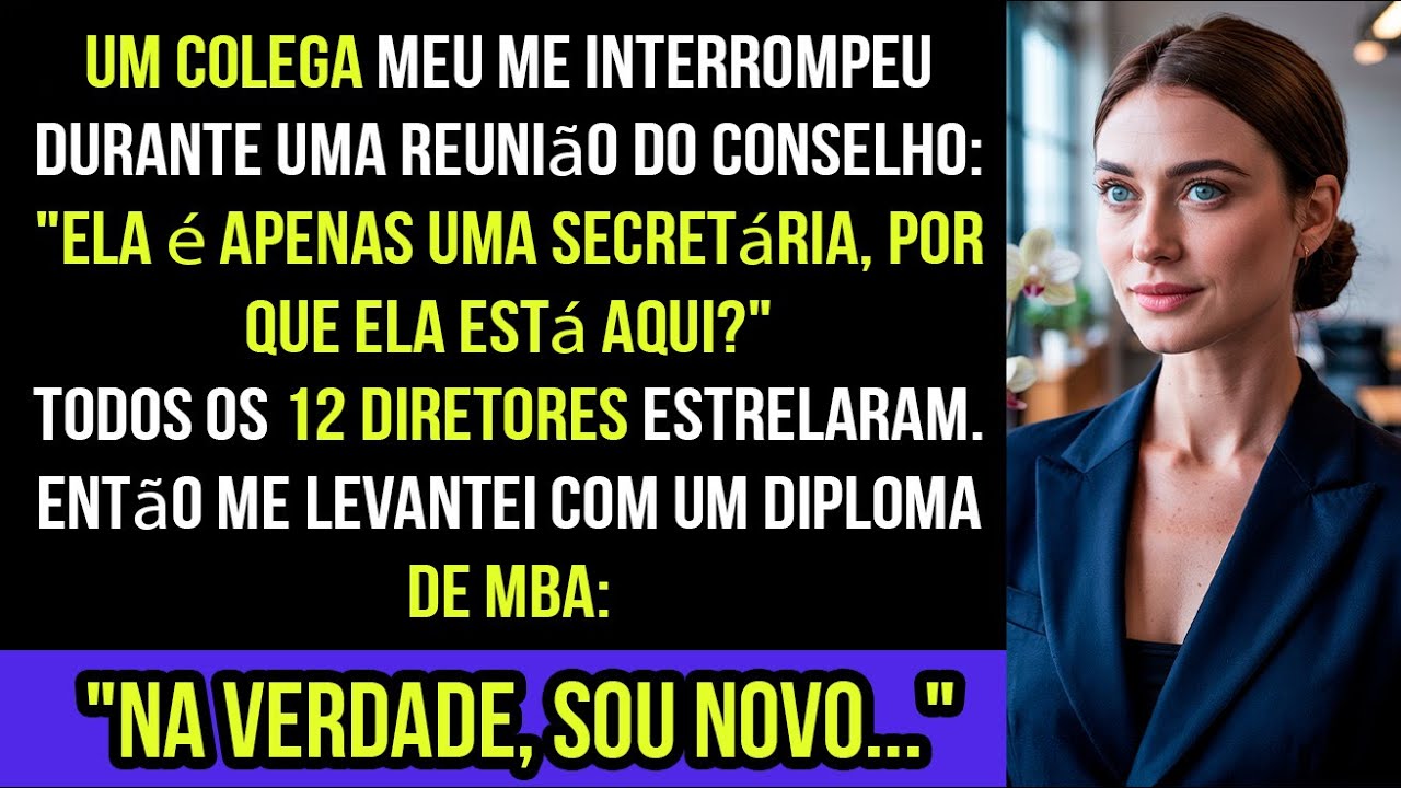 Meu COLEGA de TRABALHO me chamou de "APENAS Secretária" na FRENTE de 12 EXECUTIVOS até eu REVELAR...