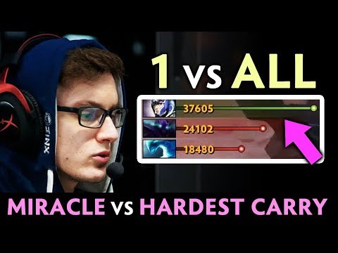 Miracle 1 vs 2 HARDEST CARRIES in Dota
