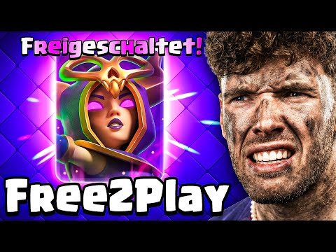 😱🤯EVO WITCH DESTROYS EVERYTHING in the €0.00 PROJECT… (Hardcore F2P) | Clash Royale German