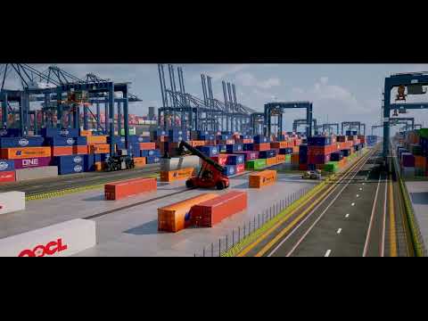 HUTCHISON PORT FULL 3D RECREATION AMAZING 3D ANIMATION UNREAL ENGINE
