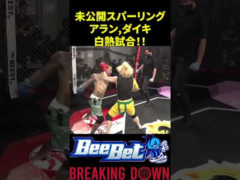 【Breaking Down未公開シーン】スパーリング,アラン対ダイキ【総合格闘技 ブレイキングダウン 朝倉未来 朝倉海 白川陸斗  BreakingDown 切り抜き】#shorts