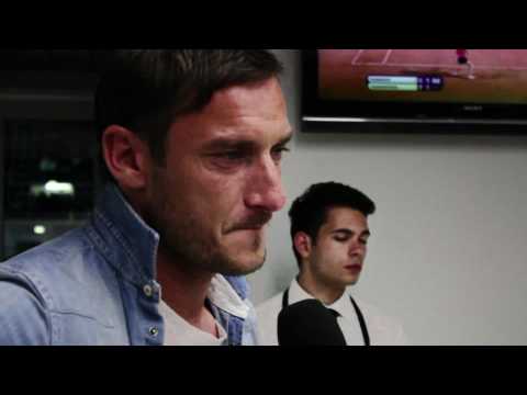 Francesco Totti arriva agli Internazionali BNL d'Italia 2012