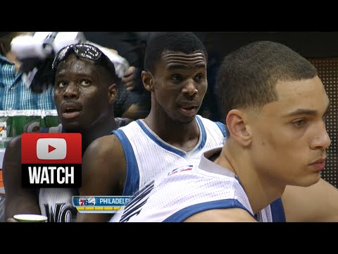 Andrew Wiggins, Anthony Bennett & Zach LaVine Triple Highlights vs 76ers (2014.10.10) - 39 Pts Total