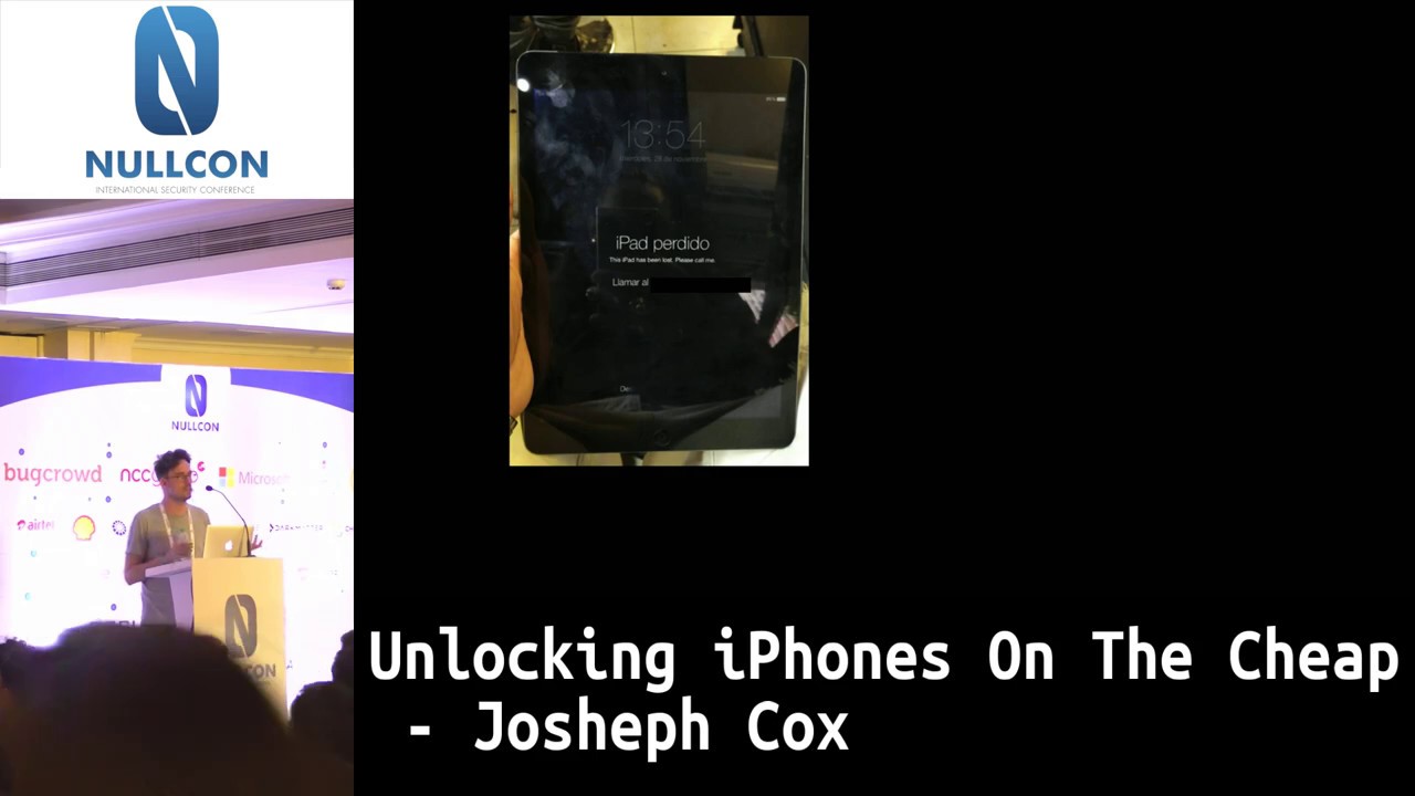 Unlocking iPhones On The Cheap | Joseph Cox | nullcon Goa 2019