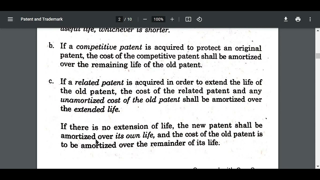 Identifiable Intangible Asset | Patent and Trademark