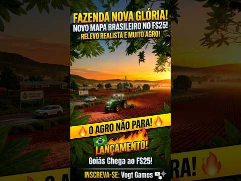 Ver CONHEÇA A FAZENDA NOVA GLÓRIA! Novo Mapa Brasileiro no FS25: Relevo Realista e Muito Agro! #FS25