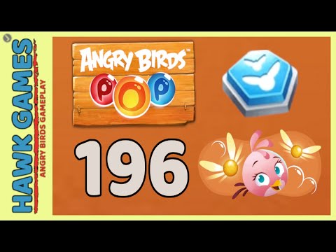 Angry Birds Stella POP Bubble Shooter Level 196 - Walkthrough, No Boosters