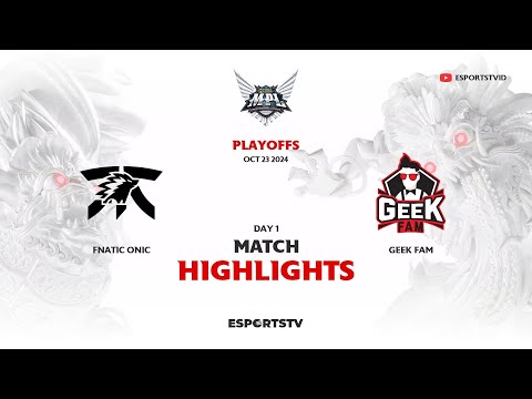 Fnatic ONIC vs Geek Fam HIGHLIGHTS MPL ID S14 PLAYOFFS | GEEK vs FNOC ESPORTSTV
