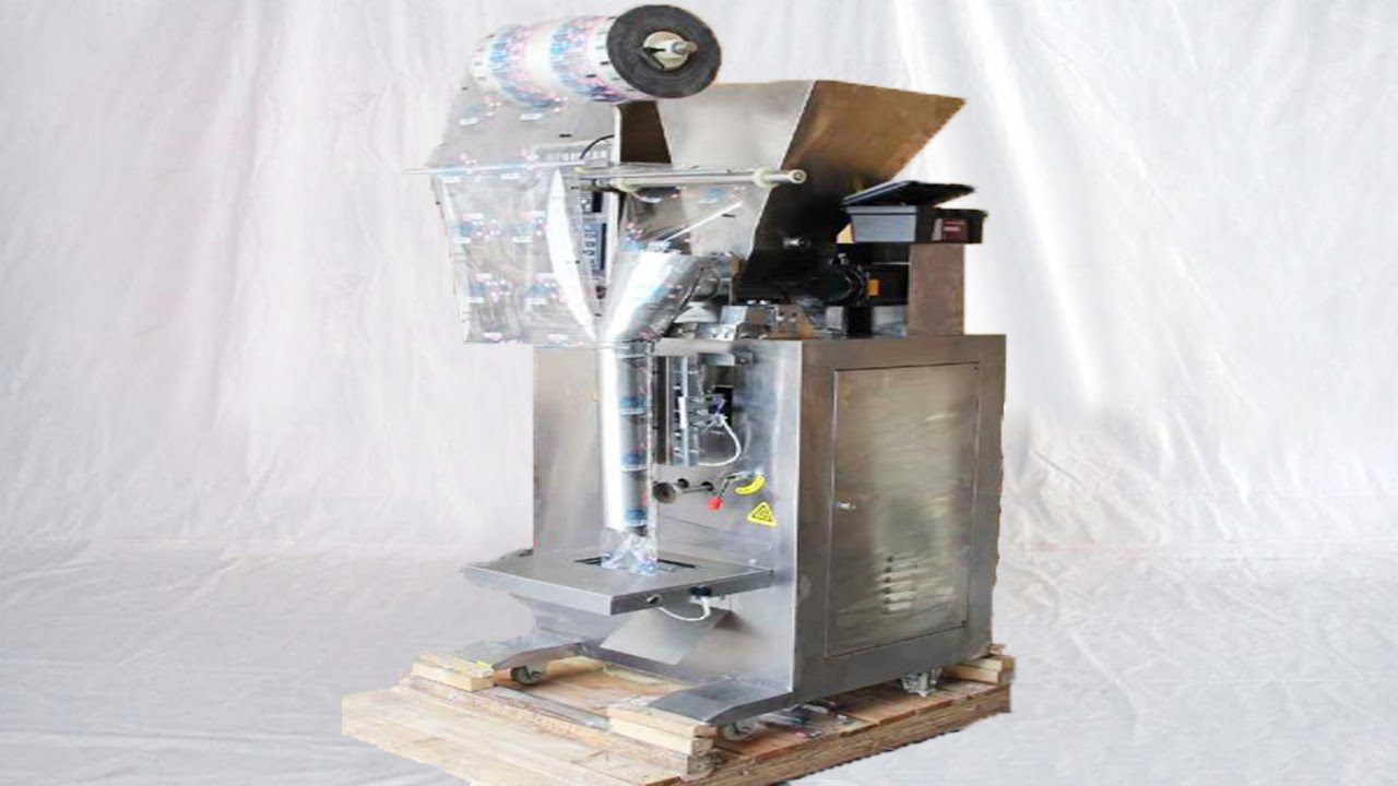 powder packing machine with output conveyor auger filler VFFS packaging Pulver Verpackungsmaschine