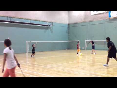 Thomas against Danusha  Game 2 KW Badminton Camp July 2011