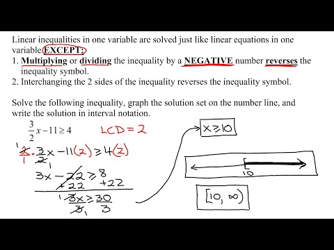 Solve Linear Inequality With Fractions, Graph on Number Line, & Write in Interval Notation
