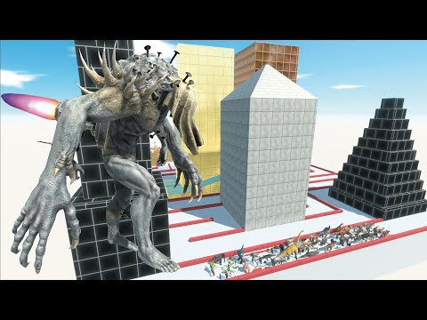 ESCAPE FROM JET SCOURGE - SKYSCRAPER COURSE - LAST SURVIVOR - Animal Revolt Battle Simulator