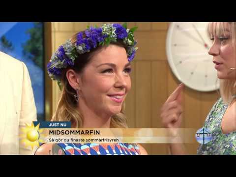 Så fixar du klassiska midsommarlockarna - Nyhetsmorgon (TV4)