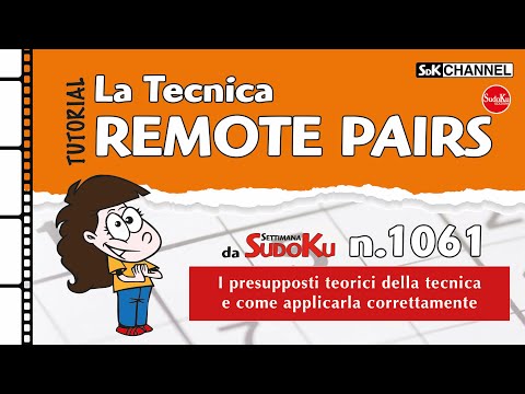 TUTORIAL – REMOTE PAIRS Technique (Sudoku n.20 of Sudoku Week 1061)