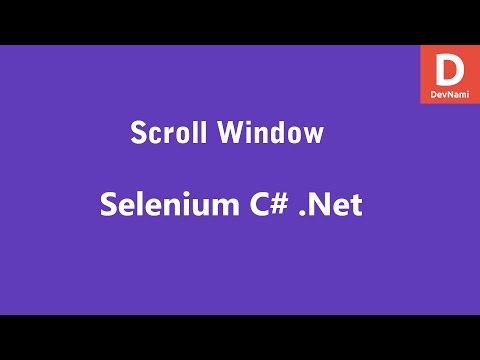 Selenium C Scroll Window