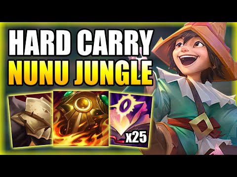 HOW TO PLAY NUNU JUNGLE & HARD CARRY THE GAME! - Best Build/Runes S+ Guide - League of Legends