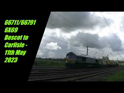 66711/66791 6X69 Bescot to Carlisle - 11th May 2023