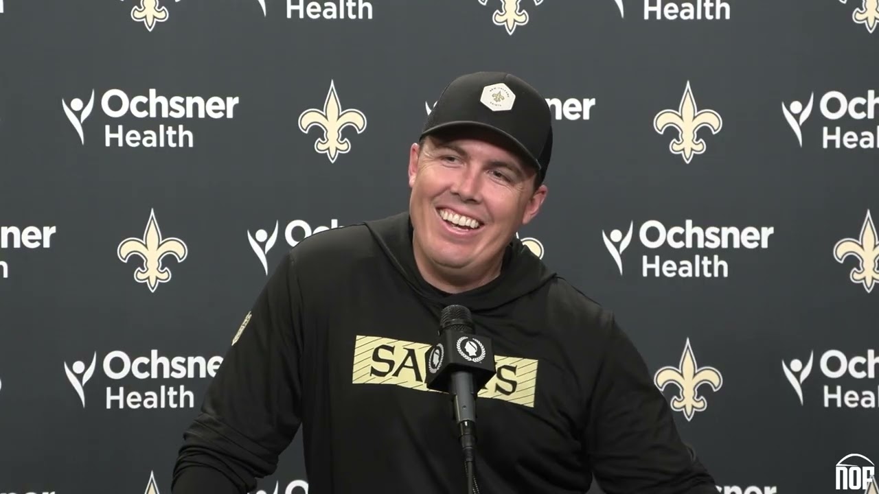 Saints HC Kellen Moore on Tyler Shough's confidence, importance of divisional games, injury report