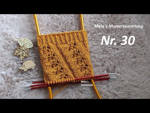 Sockenmuster Nr. 30 - Muster in Runden stricken / Lochmuster / Ajourmuster / knitting sock pattern