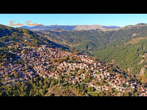 ΤΟ ΜΕΤΣΟΒΟ ΑΠΟ ΨΗΛΑ. METSOVO AERIAL VIEW, EPIRUS, GREECE