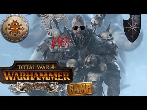 Total War Warhammer 2 Todespass Norsca vs Chaos Warriors #003 Cinematic