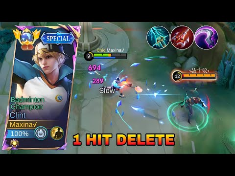 TOP GLOBAL CLINT BEST 1 HIT BUILD TO DESTROY META HEROES IN SOLO RANKED! Build Top 1 Global CLINT