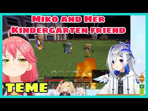 Haachama Thought Sakura Miko Bring Her Kindergarten Friend  | Minecraft [Hololive/Eng Sub]