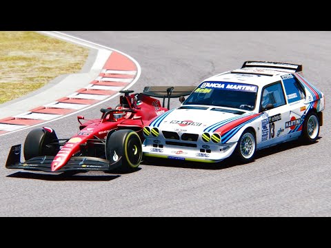 Ferrari F1 2022 F1-75 vs Lancia Delta S4 HillClimb at Hungaroring
