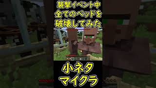 襲撃イベント中にベッドを全て破壊してみた　【マイクラ/マインクラフト】 #shorts