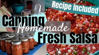 CANNING FRESH HOMEMADE SALSA / STEP BY STEP INSTRUCTIONS WITH RECIPE / POSITIVELY AMY