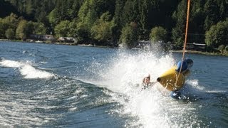 preview picture of video 'Triangle Lake Family Reunion - Natural Rock Slides, Wake Surfing'