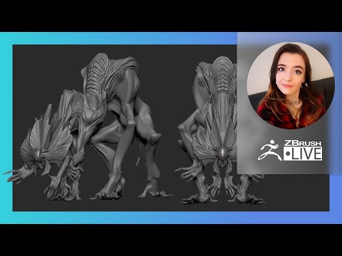 Creature & Character Concept Sculpting - Ashley A. Adams "A_Cubed" - ZBrush 2022