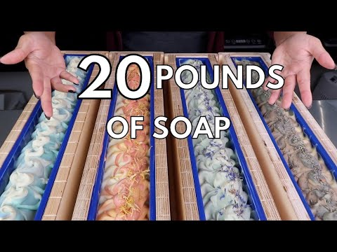 Pouring 20 LBS of cold-process SOAP!