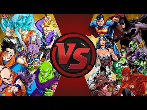 Z-FIGHTERS vs JUSTICE LEAGUE! TOTAL WAR! (Dragon Ball Z vs DC Comics) Cartoon Fight Club Episode 164