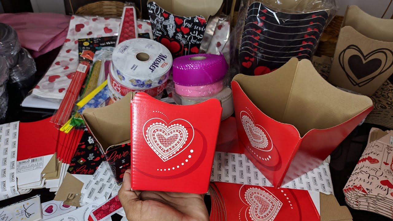 COMPRAS DE EMBALAGENS PARA MONTAR KITS PARA O DIA DOS NAMORADOS! 😍