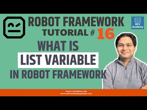 Robot Framework Tutorial 16 List Variable in Robot Framework