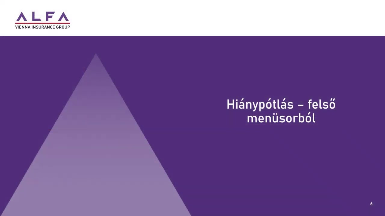 Alfa Partner Portál Hiánypótlás