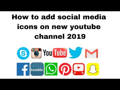 How to add social media icons on new youtube channel 2019