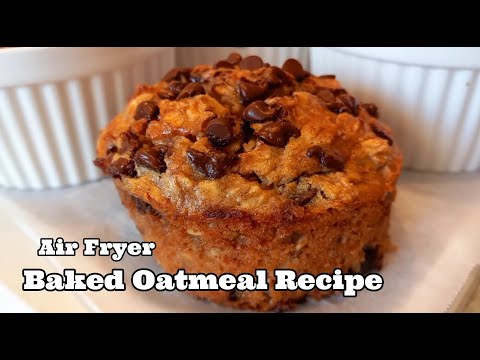 Air Fryer Peanut Butter Banana Baked Oatmeal | Baked Oatmeal Recipe