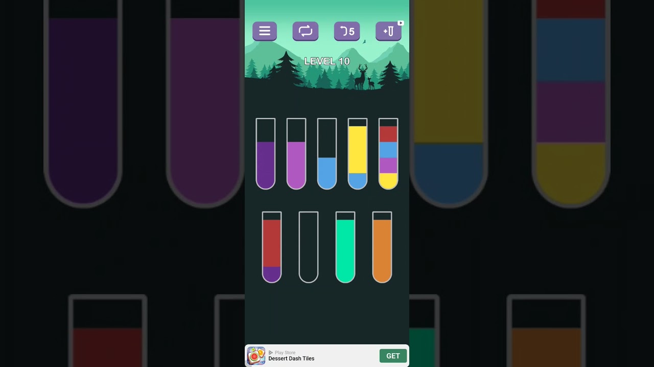 Water Puzzle sorting Level 10. #gameplay #games #gaming #watercolor #waterpuzzlegame