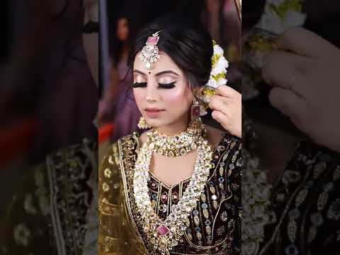 Professional bridal makeup 🙂 wait for twist / full face makeup tutorial #shorts #face #makeup #bride