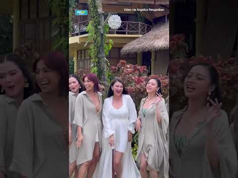 Angelica Panganiban kasama ang mga bridesmaids sa kanyang ikalawang kasal sa Siargao