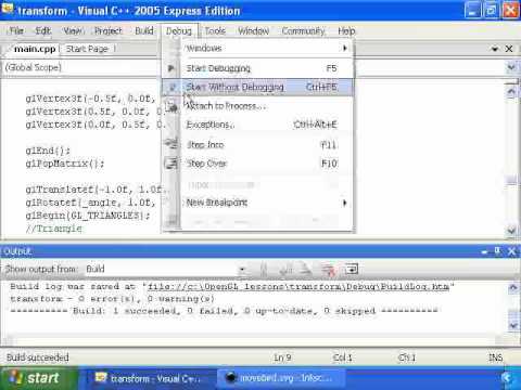 OpenGL Tutorial #2 - Transformations and Timers