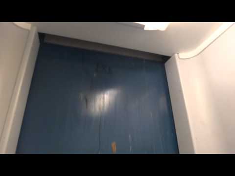 old ASEA?`(mod. by: KONE) traction elevator @ Trädgårdsgatan 1, Bollnäs, Sweden.