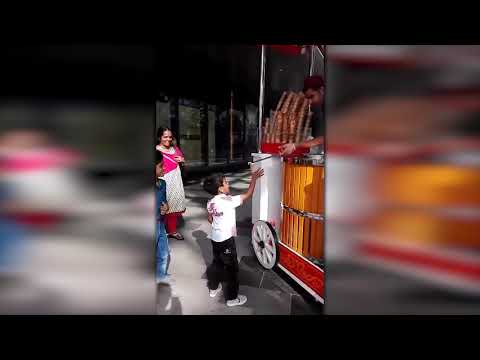 Praju's Funny video   Turkish Ice cream in Dubai