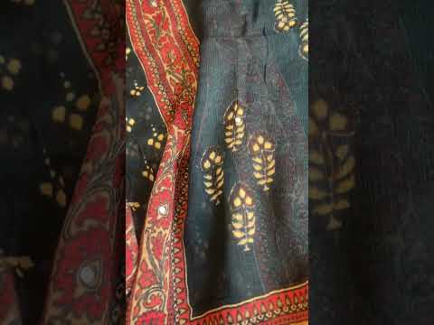  Ajrakh Unstitched Suit Sets with Dupatta in Modal Silk and Cotton