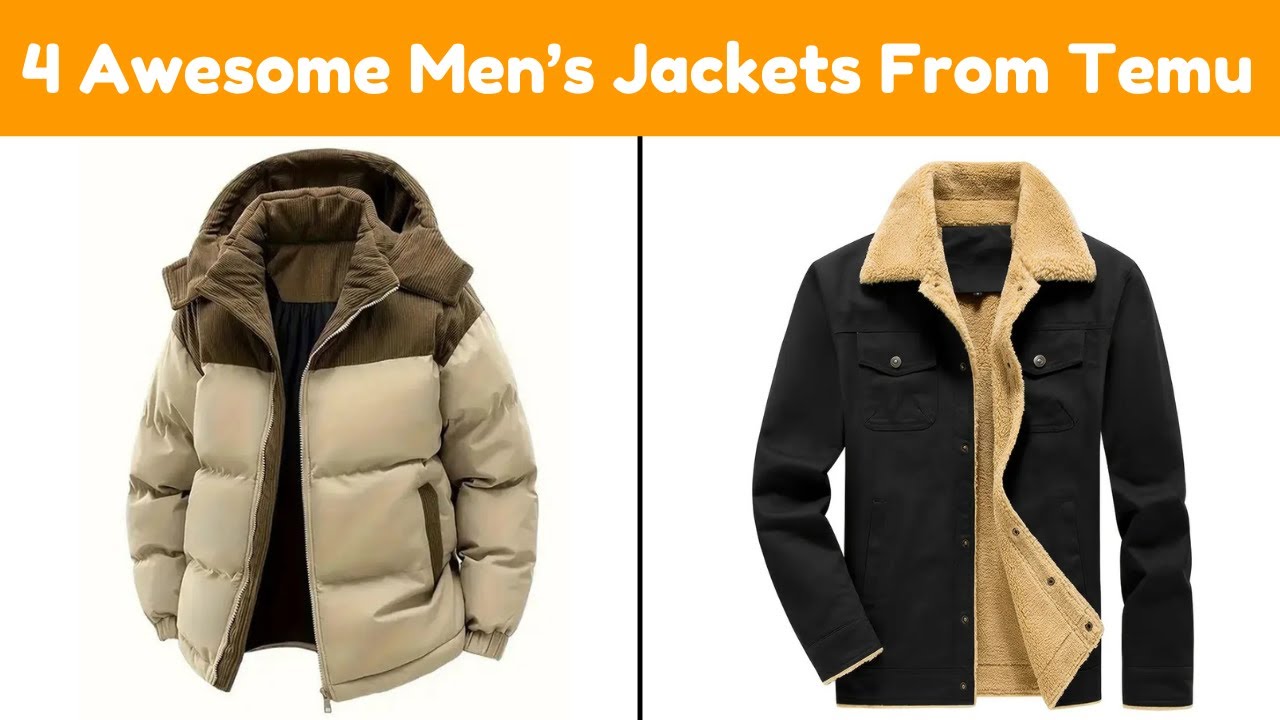 4 Warm & Stylish Men’s Jackets You’ll Love This Winter | Temu Finds ❄️🧥