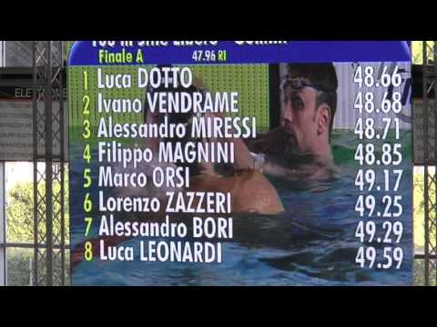 100 sl Maschi-finale A -Assoluti Riccione Aprile 2017